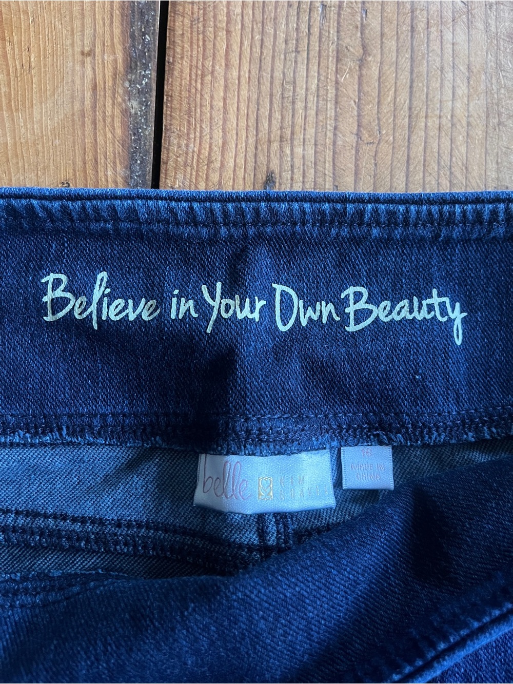 Belle by Kim Gravel Navy Stretch Jeggings - Picture 4 of 4